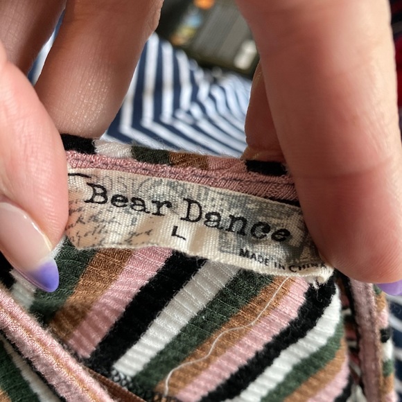 Bear Dance Stripe Romper size Large - Picture 3 of 3